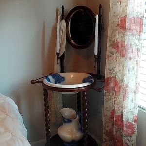 Antique wash bowl and stand